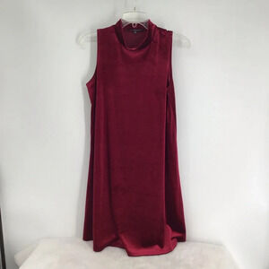 Nick & Nash Sleeveless Stretch Velvet Dress Burgandy Holiday Party Size Medium